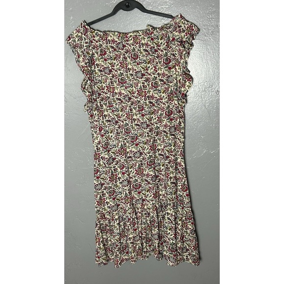Natural Life Women's Midi Dress Floral Size XL Tassels Short Sleeve Spring Boho - Picture 8 of 11